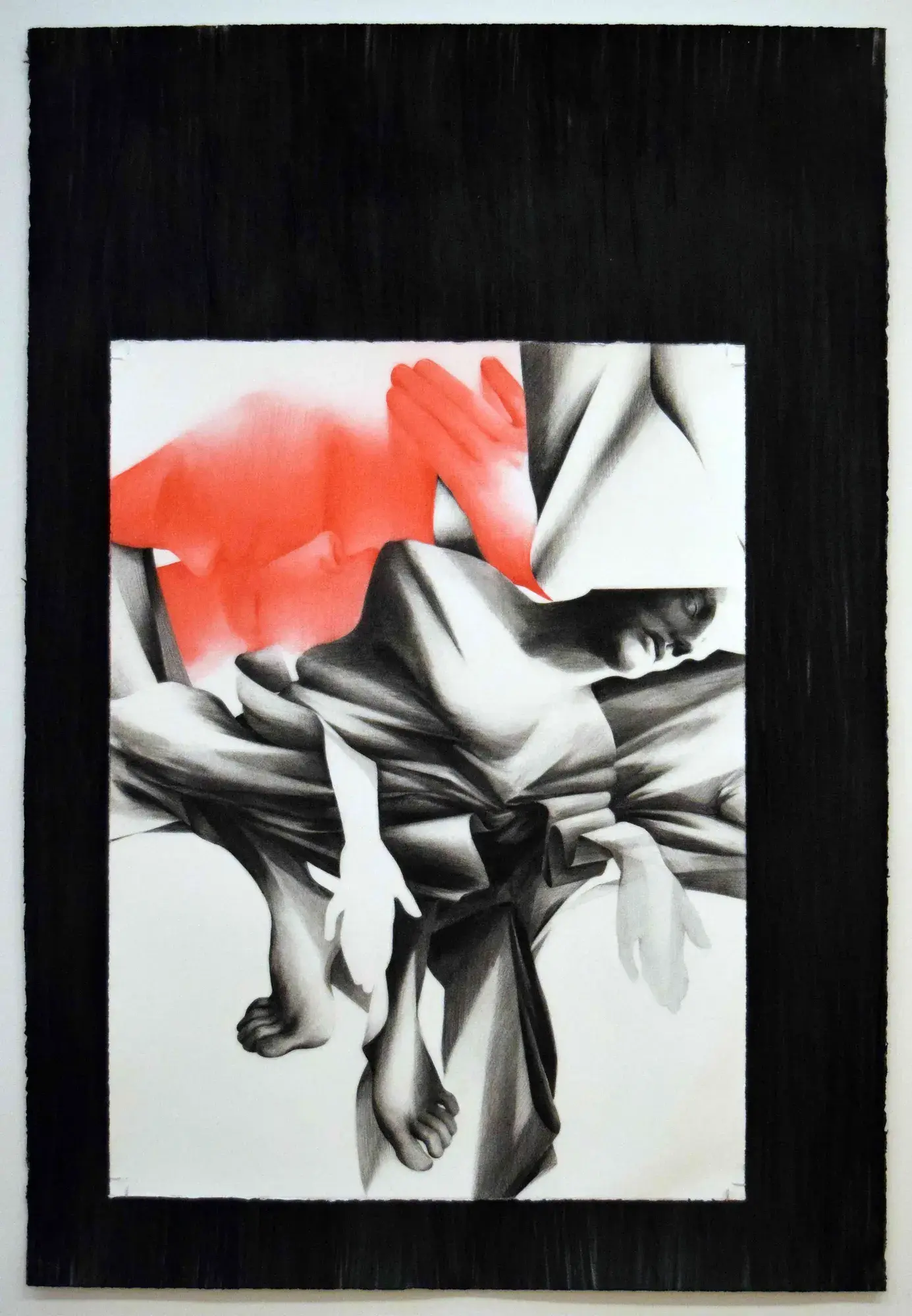 ‘Towards Formlessness’ & ‘Indices of Lost Time’ by Aaron Alexander Smyth, conté drawing on somerset satin