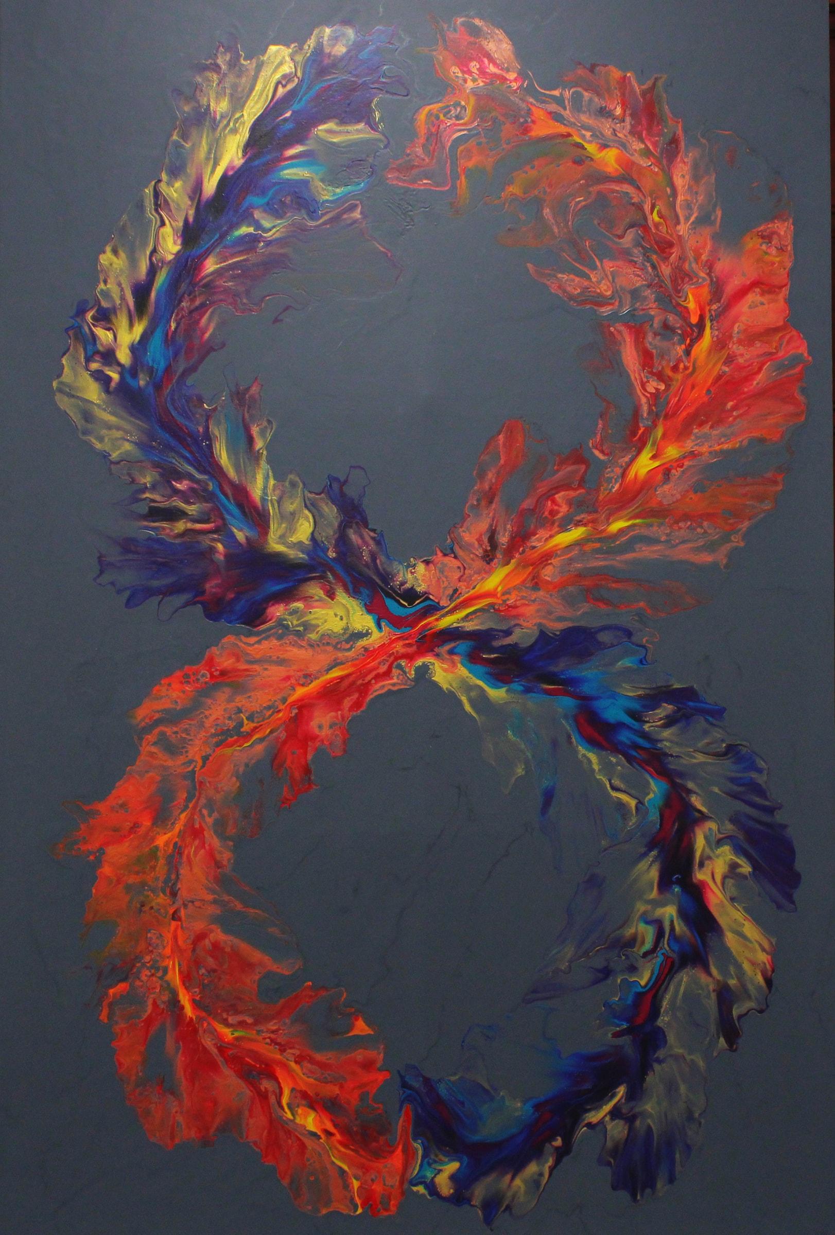 Infatuation (2020) by Gavin Johnson, acrylic on canvas with high gloss varnish