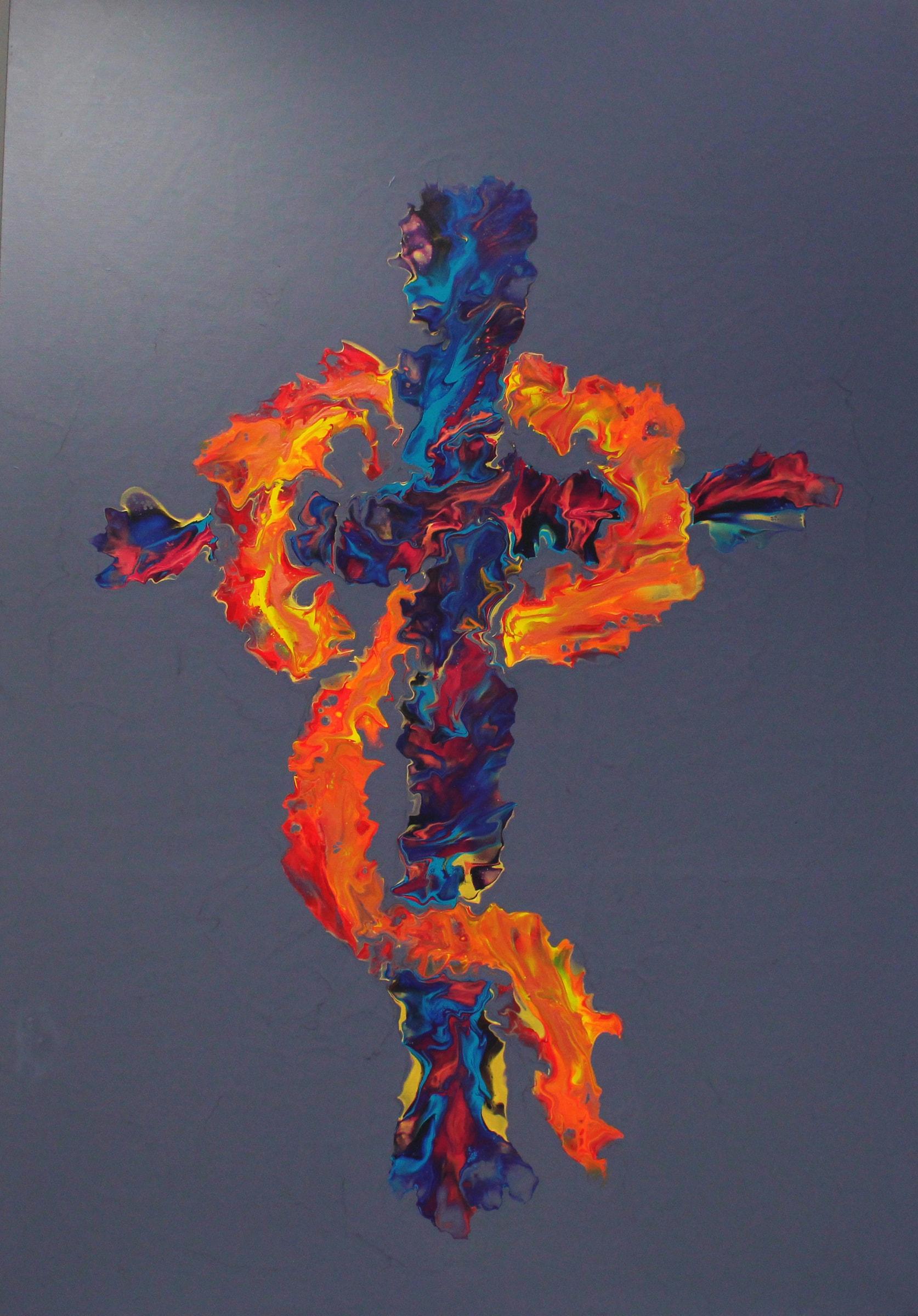 Temptation (2020) by Gavin Johnson, acrylic on canvas with high gloss varnish