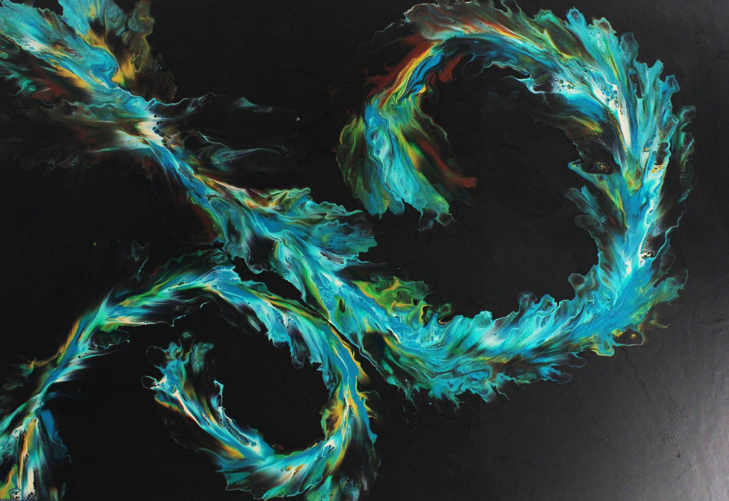 Eternal (2020) by Gavin Johnson, acrylic on canvas with high gloss varnish