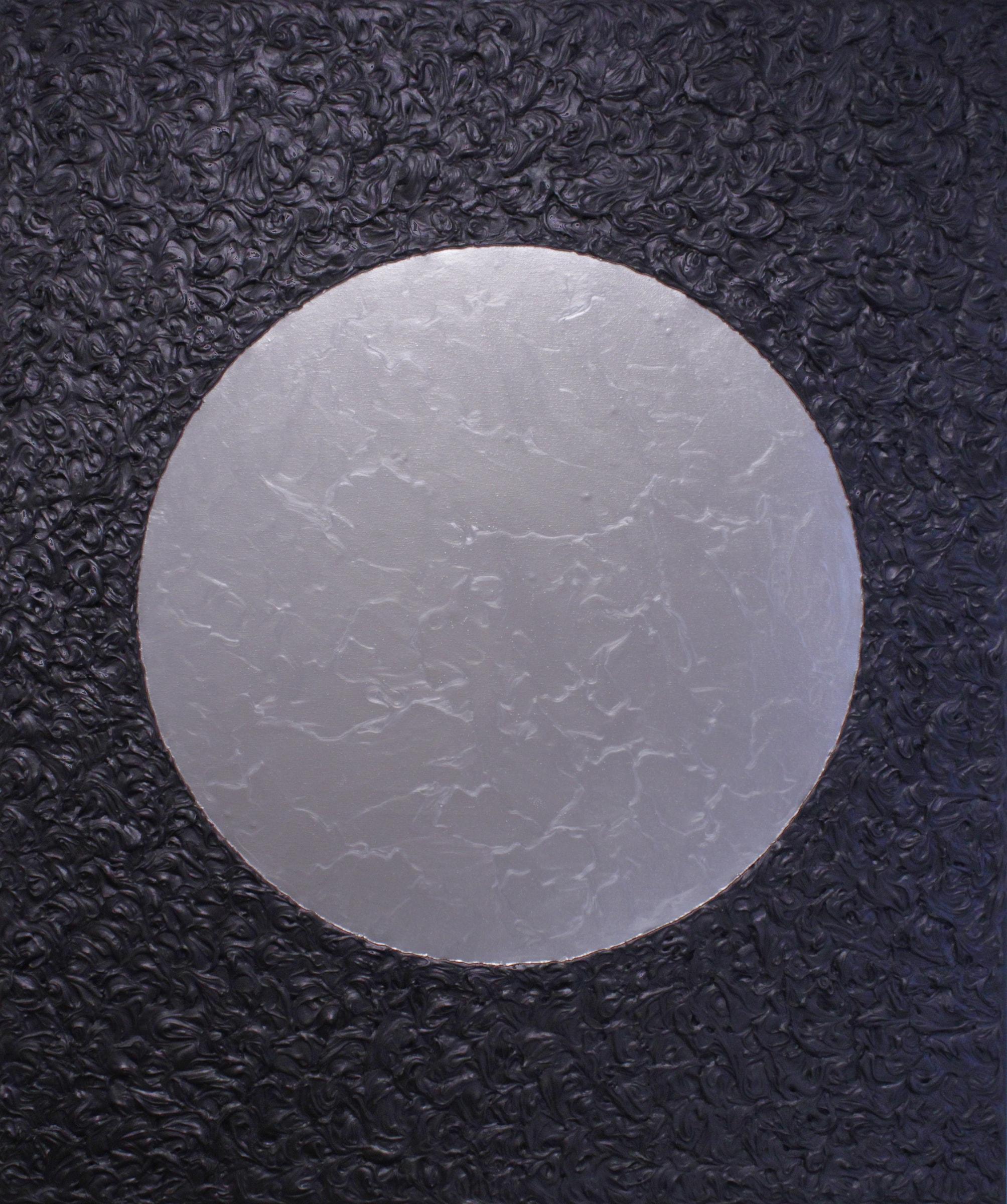 Illumination (2022) by Gavin Johnson, acrylic, model paste, and resin on canvas