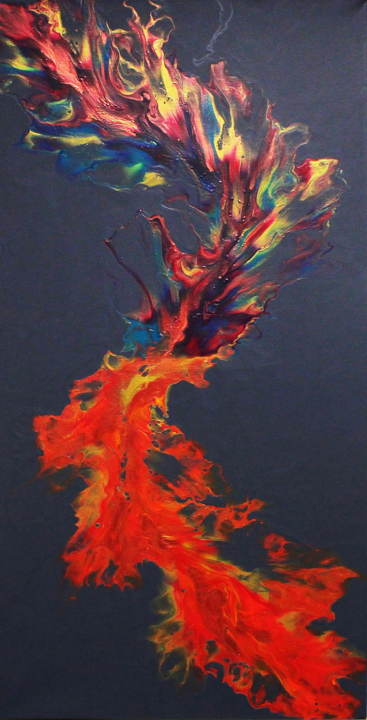 Devotion (2020) by Gavin Johnson, acrylic on canvas with high gloss varnish