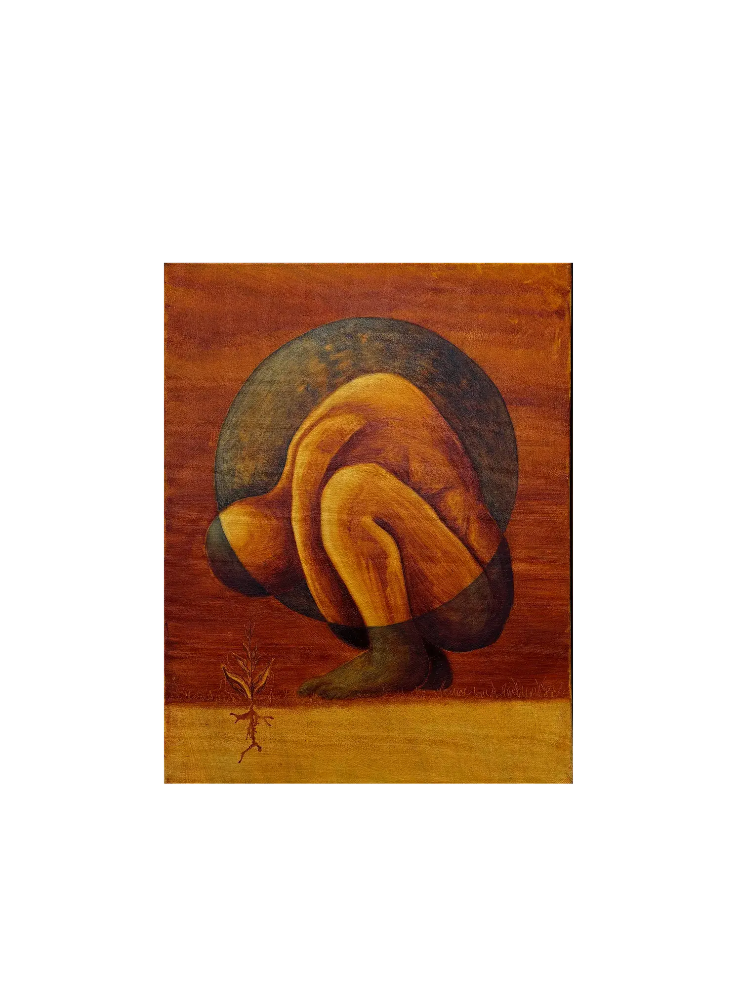 Weight of the World (2026) by Gretel Warner, oil on canvas