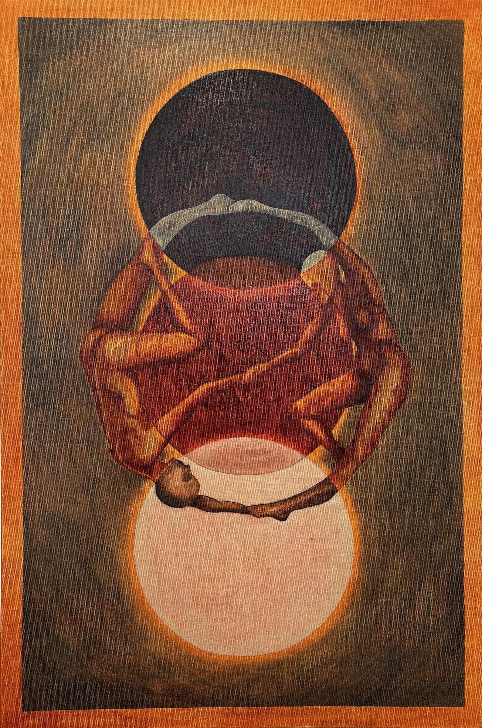 The Eternal Dance (2026) by Gretel Warner, oil on canvas