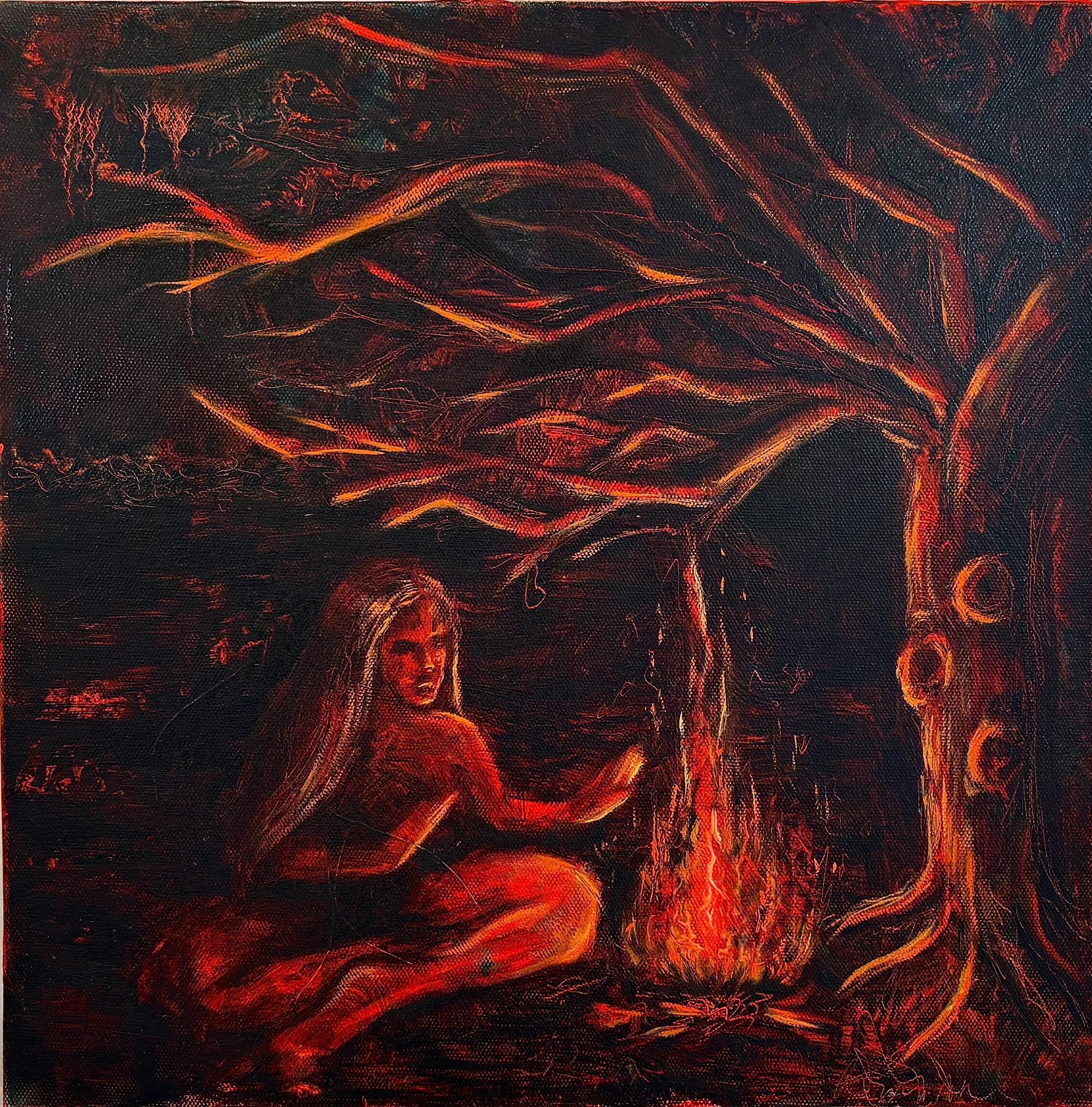 After The First Warm Day of Spring (2025) by Gretel Warner, oil on canvas