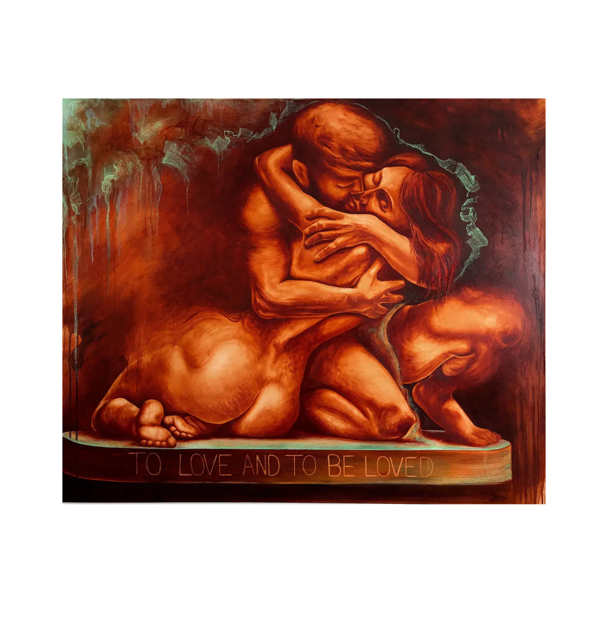 Oxytocin (2024) by Gretel Warner, oil and pastel on canvas