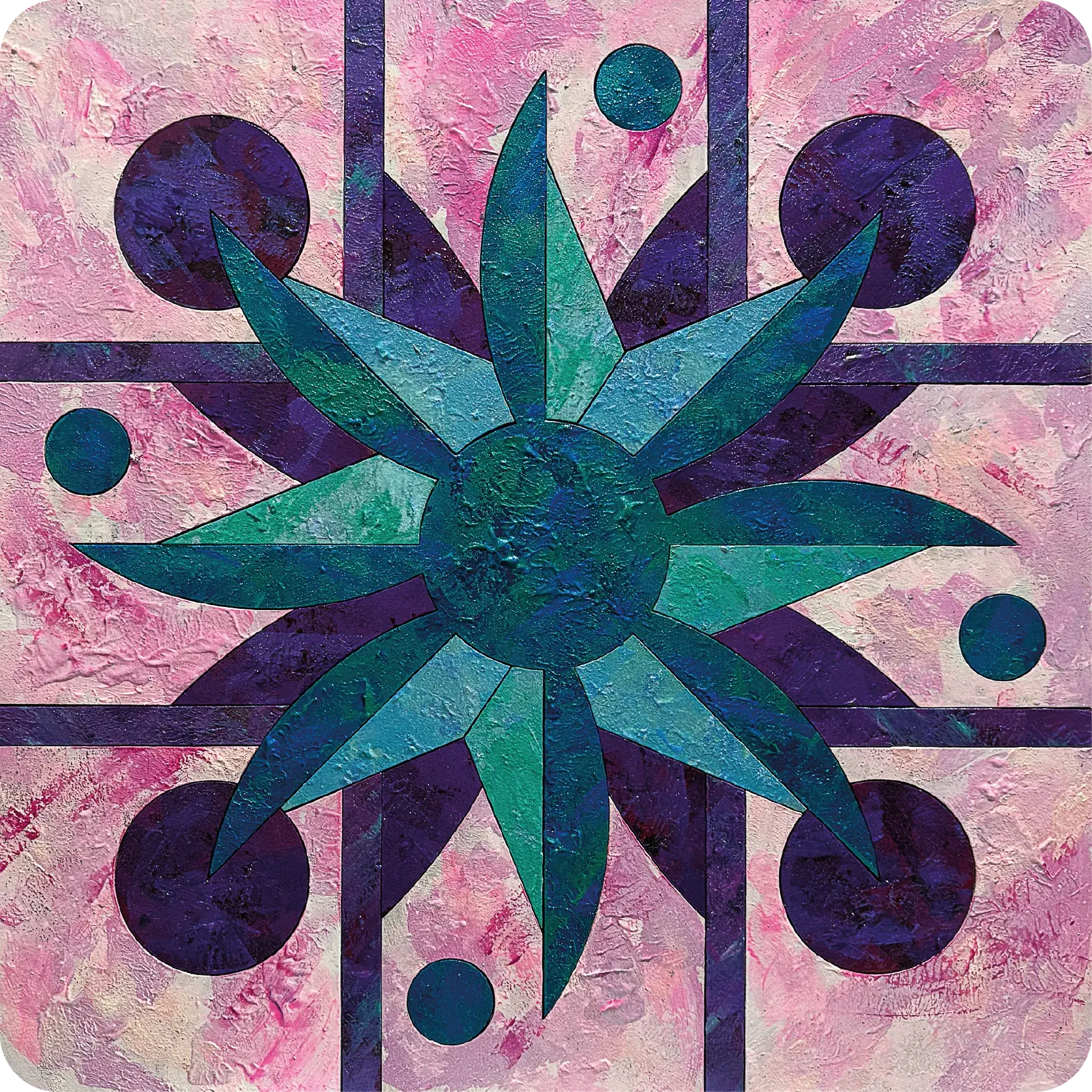 Creation & Destruction IV (2025) by Lewis Deeney, acrylic, spray paint & metallic pigment on laser cut, reconstructed board