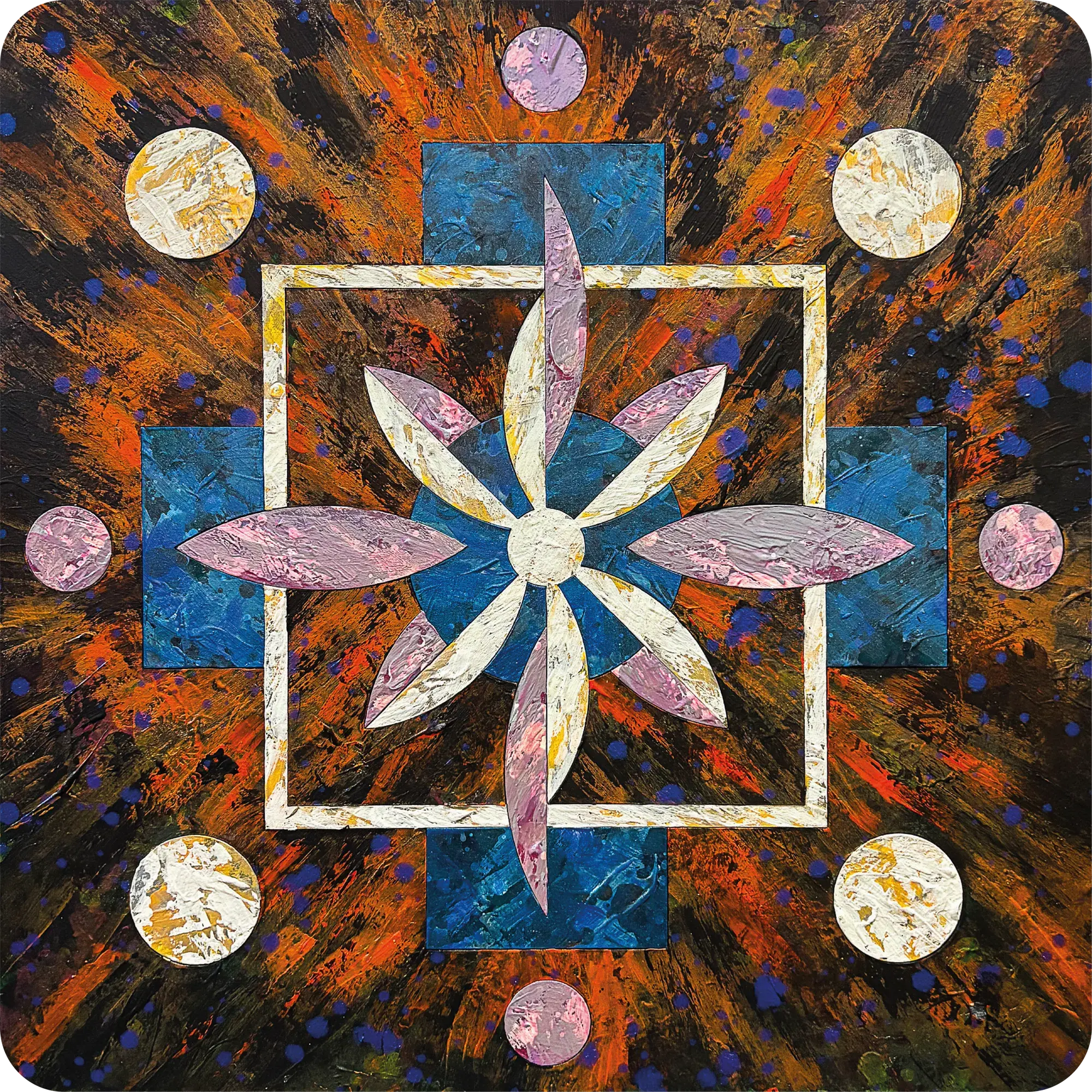 Below & Above III (2025) by Lewis Deeney, acrylic, spray paint & metallic pigment on laser cut, reconstructed board