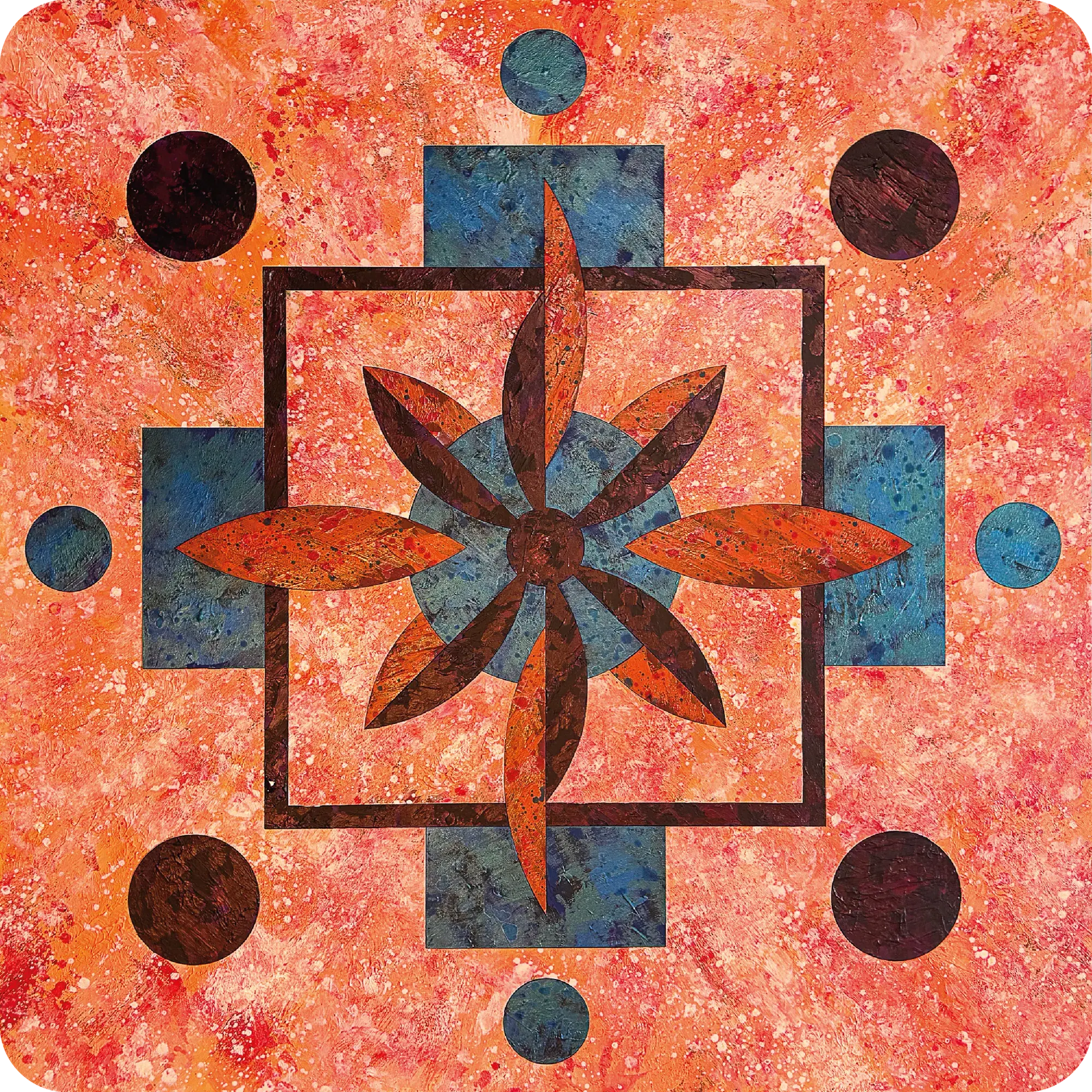 Below & Above (2025) by Lewis Deeney, acrylic, spray paint & metallic pigment on laser cut, reconstructed board