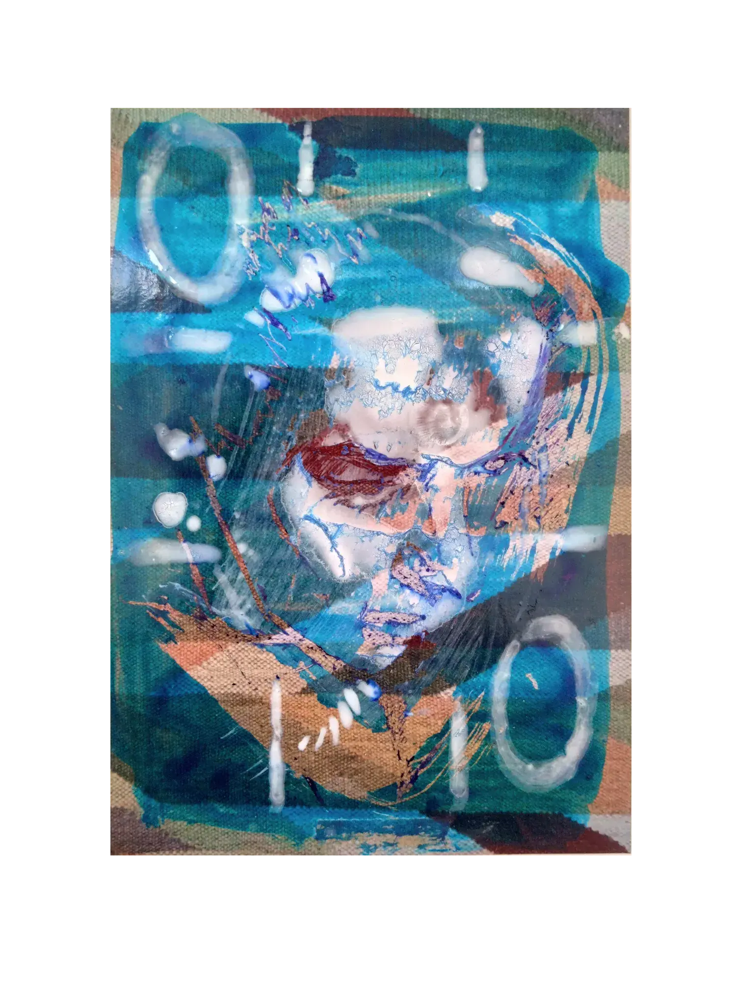 Zero Sum Game 2 (2026) by Lucy Cade, acrylic ink and biro on original photo print