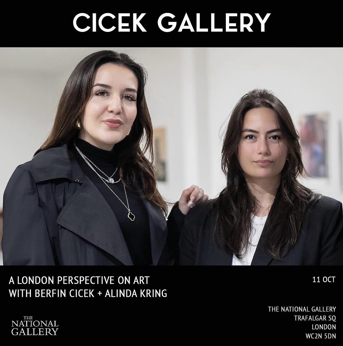 Alinda Kring and Berfin Çiçek at The National Gallery for the talk “A London Perspective on Art”
